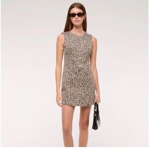 NWT Abercrombie & Fitch Mara High-Kneck Vest Mini Leopard Print Dress